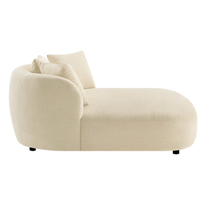 Gabriel Modern Curved Chaise Lounge Accent Chair