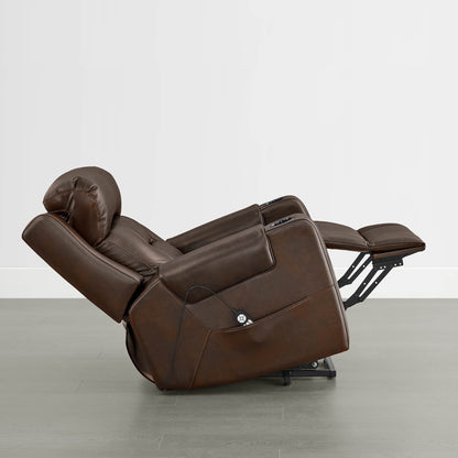 Garrison Genuine Leather Power Massage & Heat Recliner Lift Chair