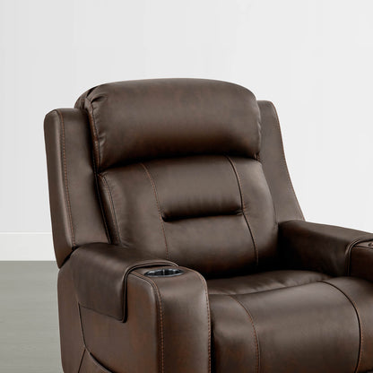 Garrison Genuine Leather Power Massage & Heat Recliner Lift Chair