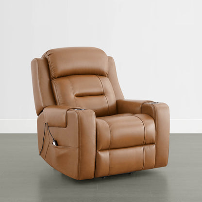 Garrison Genuine Leather Power Massage & Heat Recliner Lift Chair
