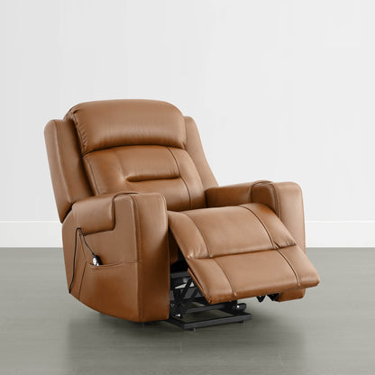 Garrison Genuine Leather Power Massage & Heat Recliner Lift Chair