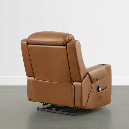 Garrison Genuine Leather Power Massage & Heat Recliner Lift Chair