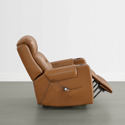 Garrison Genuine Leather Power Massage & Heat Recliner Lift Chair