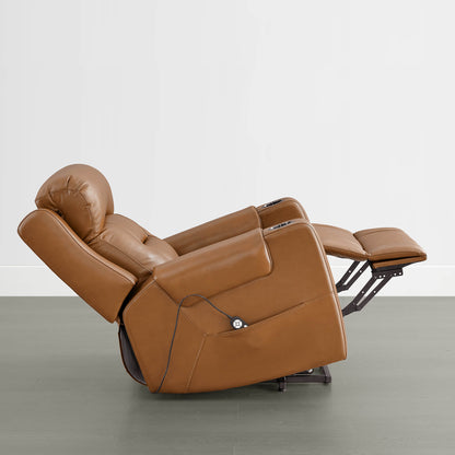 Garrison Genuine Leather Power Massage & Heat Recliner Lift Chair
