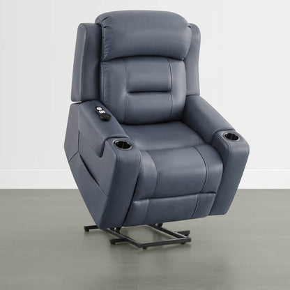 Garrison Genuine Leather Power Massage & Heat Recliner Lift Chair