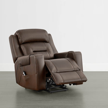 Garrison Genuine Leather Power Massage & Heat Recliner Lift Chair