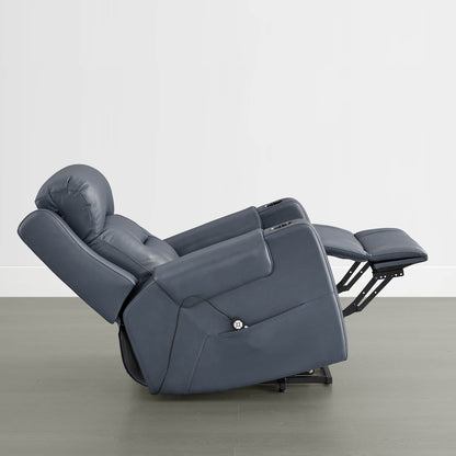 Garrison Genuine Leather Power Massage & Heat Recliner Lift Chair