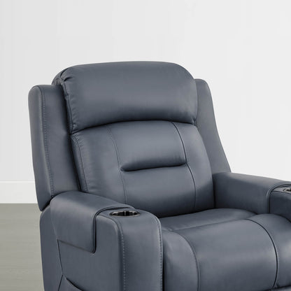 Garrison Genuine Leather Power Massage & Heat Recliner Lift Chair