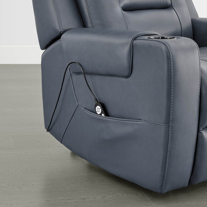 Garrison Genuine Leather Power Massage & Heat Recliner Lift Chair