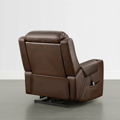 Garrison Genuine Leather Power Massage & Heat Recliner Lift Chair