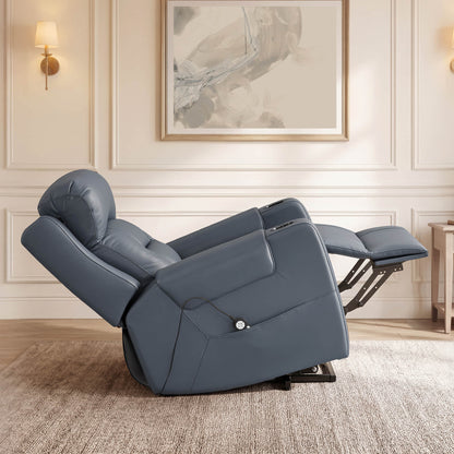 Garrison Genuine Leather Power Massage & Heat Recliner Lift Chair
