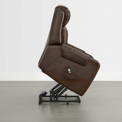 Garrison Genuine Leather Power Massage & Heat Recliner Lift Chair