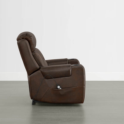 Garrison Genuine Leather Power Massage & Heat Recliner Lift Chair
