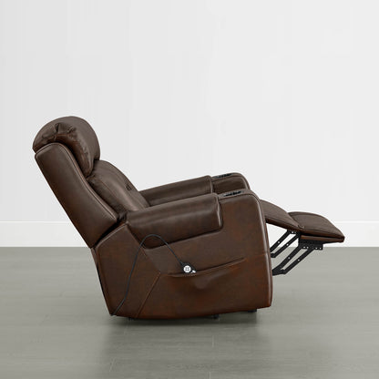 Garrison Genuine Leather Power Massage & Heat Recliner Lift Chair
