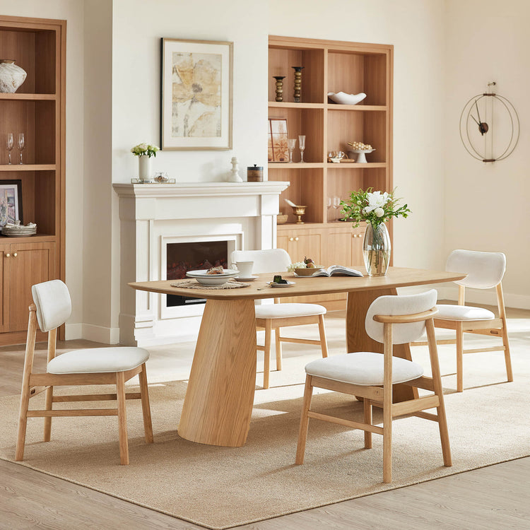 Glacia Modern Wood Dining Table for 4