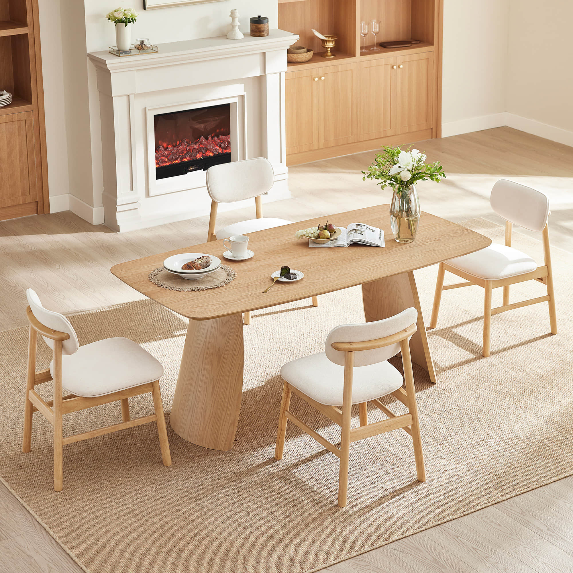 Glacia Modern Wood Dining Table