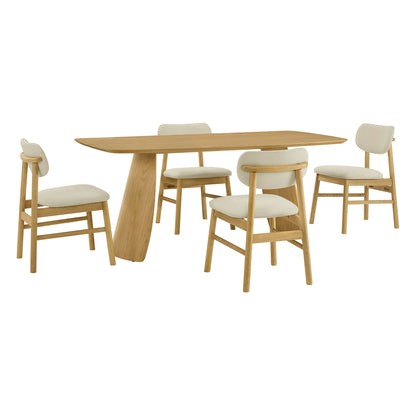 Glacia Modern Wood Dining Table