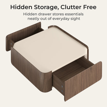 Glenn Square Storage Coffee Table with Dual Drawers