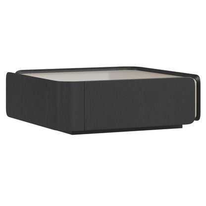 Glenn Square Storage Coffee Table with Dual Drawers