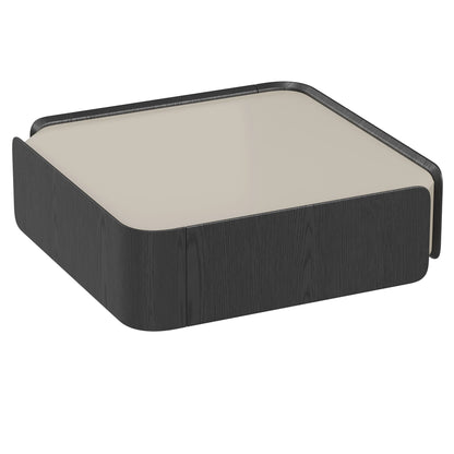 Glenn Square Storage Coffee Table with Dual Drawers