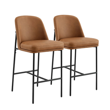 Golda Basic Counter Stools with Metal Base (Set of 2)
