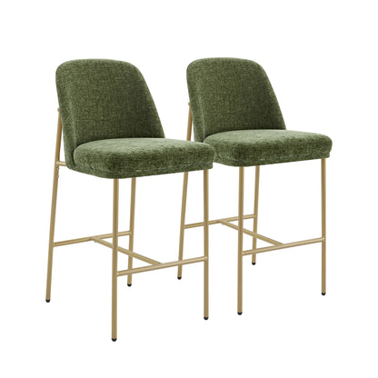 Golda Basic Counter Stools with Metal Base (Set of 2)
