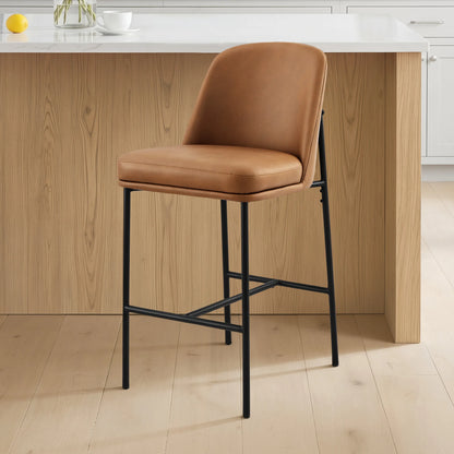 Golda Basic Counter Stools with Metal Base (Set of 2)