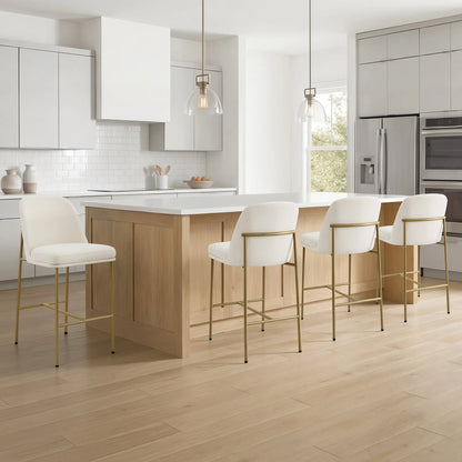 Golda Basic Counter Stools with Metal Base (Set of 2)
