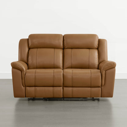 Grady Genuine Leather Power Reclining Sofa with Flip-Down Tabletop