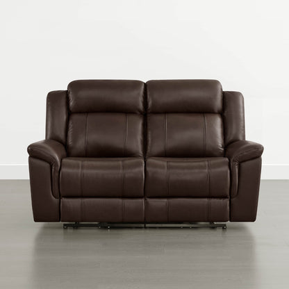 Grady Genuine Leather Power Reclining Sofa with Flip-Down Tabletop