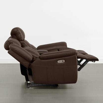 Grady Genuine Leather Power Reclining Sofa with Flip-Down Tabletop