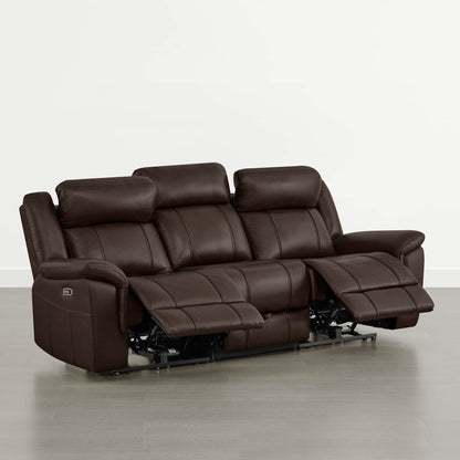 Grady Genuine Leather Power Reclining Sofa with Flip-Down Tabletop