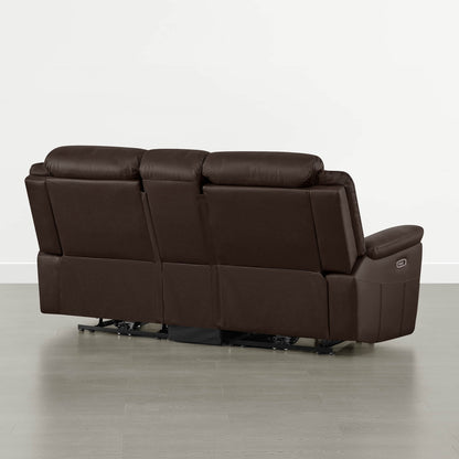 Grady Genuine Leather Power Reclining Sofa with Flip-Down Tabletop