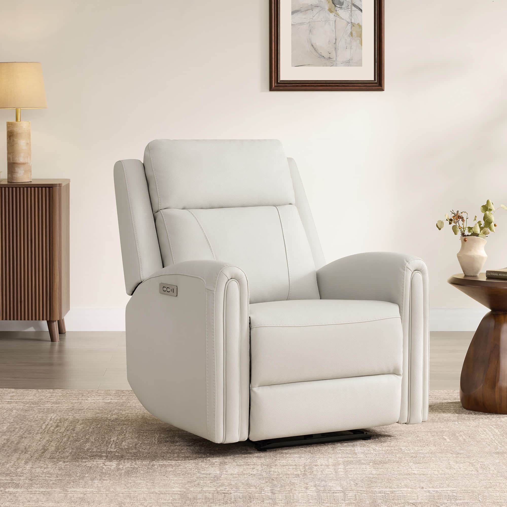 Hadley Modern Zero Wall-Hugger Power Recliner | USB Charging