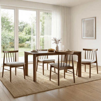 Hanna Mid-century Windsor Solid Wood Dining Chair(Set of 2)