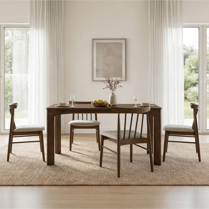 Hanna Mid-century Windsor Solid Wood Dining Chair(Set of 2)