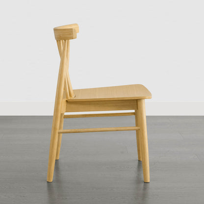 Hanna Mid-century Windsor Solid Wood Dining Chair(Set of 2)
