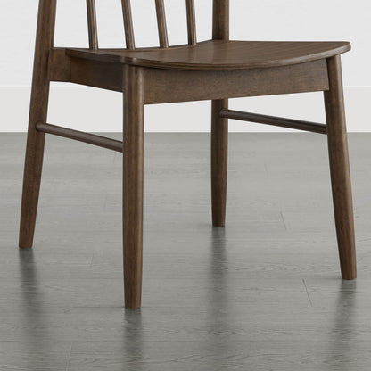 Hanna Mid-century Windsor Solid Wood Dining Chair(Set of 2)
