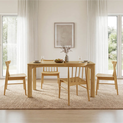 Hanna Mid-century Windsor Solid Wood Dining Chair(Set of 2)