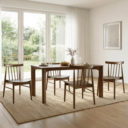 Hanna Mid-century Windsor Solid Wood Dining Chair(Set of 2)