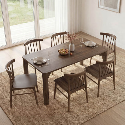 Hanna Mid-century Windsor Solid Wood Dining Chair(Set of 2)