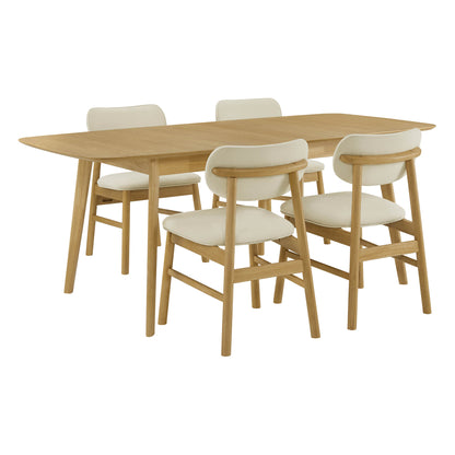 Hilda Extendable Wood Dining Table