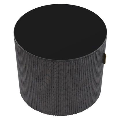 Irais Fluted Round Storage Side Table