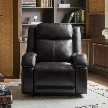 Isaac Genuine Leather Wall Hugger Power Recliner with Power Headrest