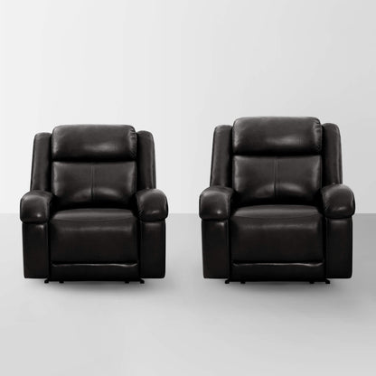 Isaac Genuine Leather Wall Hugger Power Recliner with Power Headrest