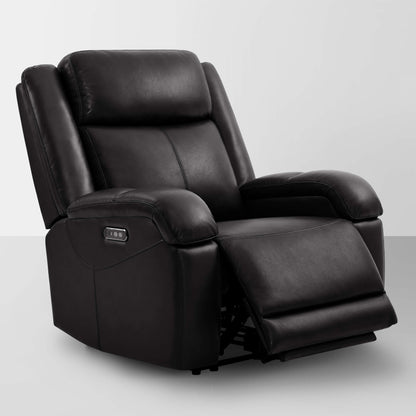 Isaac Genuine Leather Wall Hugger Power Recliner with Power Headrest