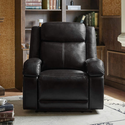 Isaac Genuine Leather Wall Hugger Power Recliner with Power Headrest