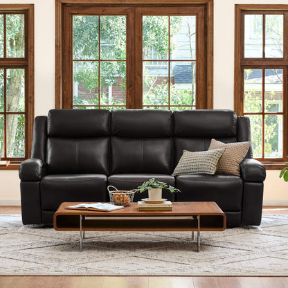 Isaac Genuine Leather Wall Hugger Power Reclining Sofa with Power Headrest