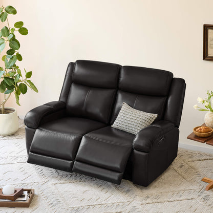 Isaac Genuine Leather Wall Hugger Power Reclining Sofa with Power Headrest