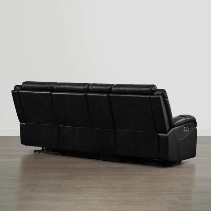 Isaac Genuine Leather Wall Hugger Power Reclining Sofa with Power Headrest